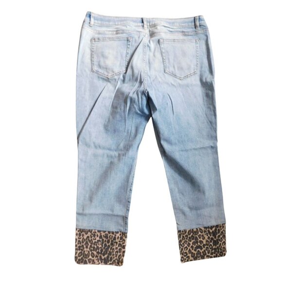 NY&C Leopard Cuff Denim 16 - Picture 2 of 3